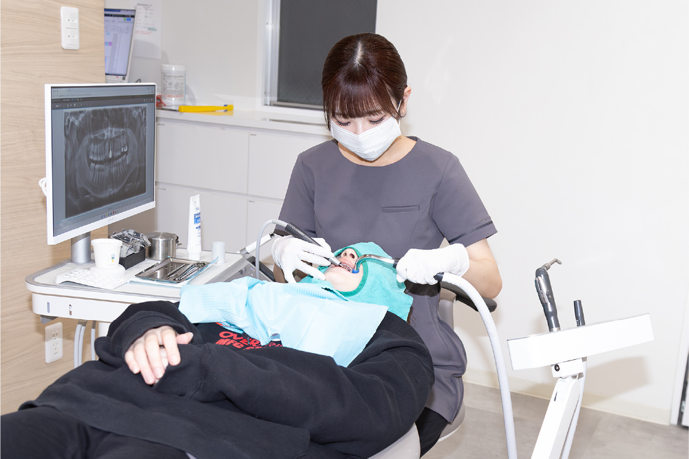 メンテナンスする様子
